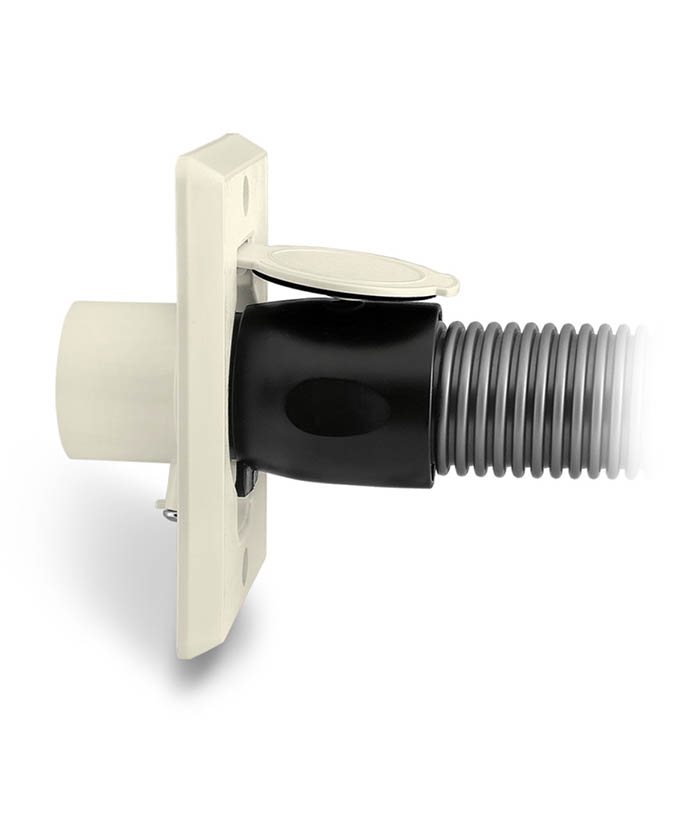 Vysavačová zásuvka WALL obdélník - béžová s nepřilnavým povrchem. Určeno pro centrální vysavače.